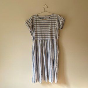 Light Striped Summer Dress With Pockets